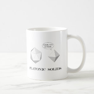 Café Taza platónica de los sólidos