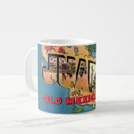 Café Taza postal antigua de Juarez México