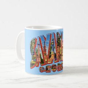 Café Taza postal antigua de Savannah Georgia