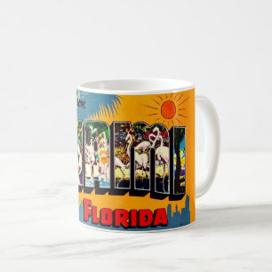 Café Taza postal colorida de Miami Florida