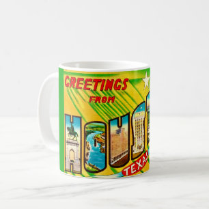 Café Taza postal de bienvenida a Houston Texas