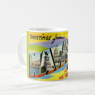 Café Taza postal de La Habana Cuba