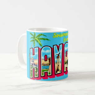 Café Taza postal de recuerdo de La Habana Cuba