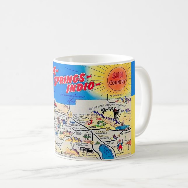 Café Taza postal de Riverside - Palm Springs (Anverso derecho)