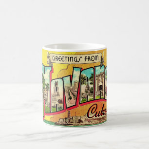 Café Taza postal vintage de La Habana Cuba