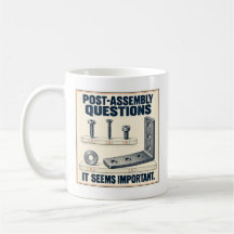 Taza Preguntas de Montaje Divertidas Piezas Sobran