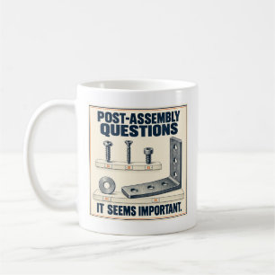 Café Taza Preguntas de Montaje Divertidas Piezas Sobran