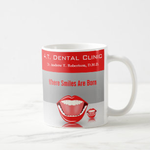Café Taza promocional del dentista dental grande de la