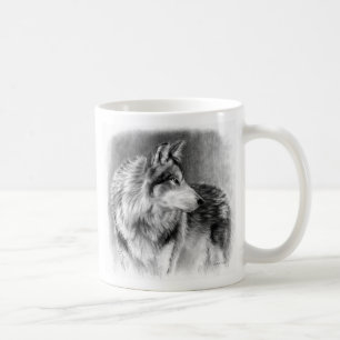 Café Taza prudente del lobo de los ojos