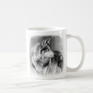 Café Taza prudente del lobo de los ojos