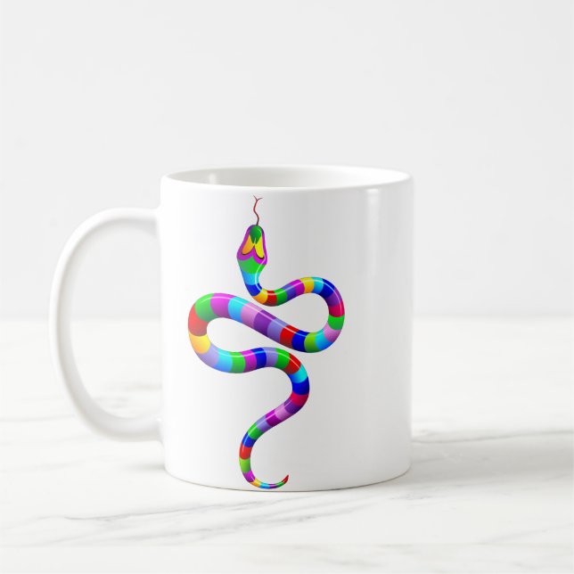 Café Taza psicodélica del arco iris de la serpiente (Izquierda)