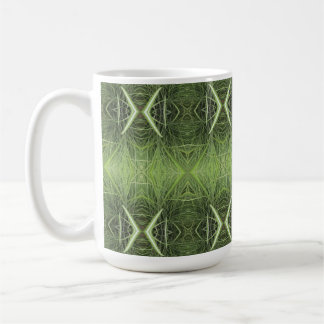 Café Taza psicodélica del verde de hierba