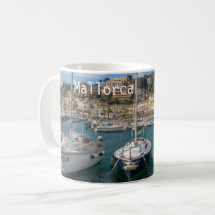 Café taza Puerto de Sóller en Mallorca