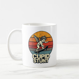 Café Taza puesta de sol retro divertida ángel vintage C