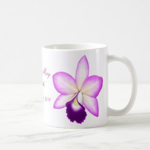 Café Taza púrpura adaptable de la orquídea