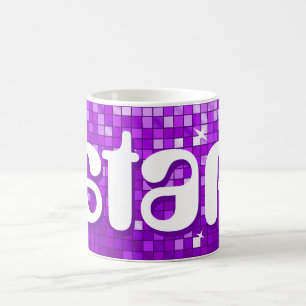Café Taza púrpura de la "estrella" de las tejas del