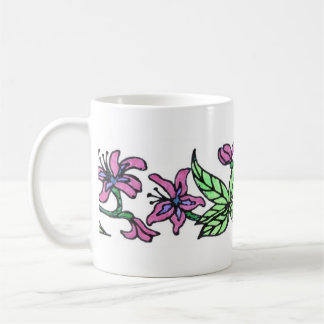 Café Taza púrpura de la flor