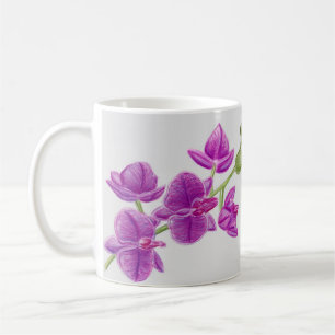 Café Taza púrpura de la flor de Christina