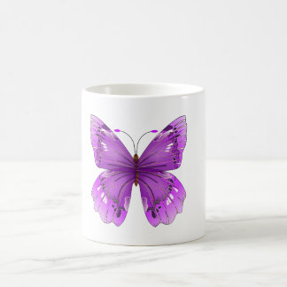 Café Taza púrpura de la mariposa
