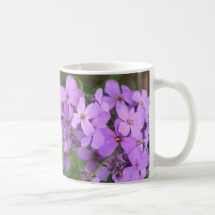 Café Taza púrpura de las flores