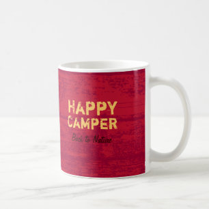 Café Taza que acampa de encargo rústica del campista