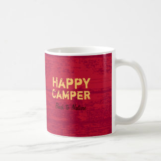 Café Taza que acampa de encargo rústica del campista