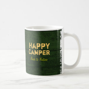 Café Taza que acampa de encargo rústica del campista