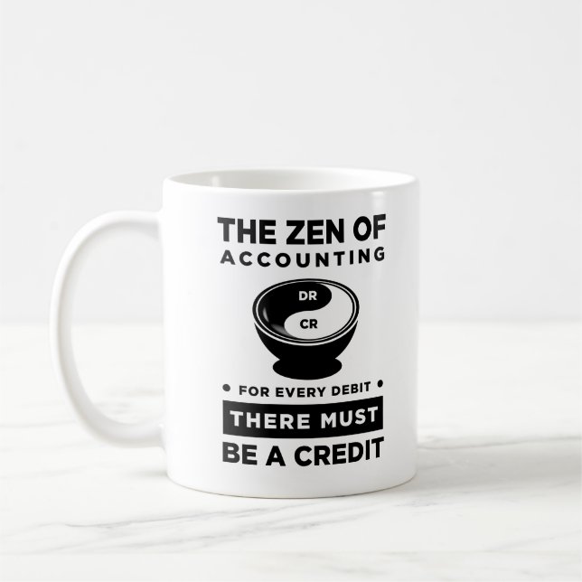 Café Taza que considera de Yin Yang el zen de la (Izquierda)