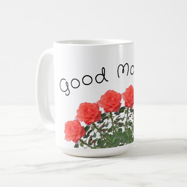 Café Taza - Ramo de Rosas Rosadas (Anverso izquierdo)