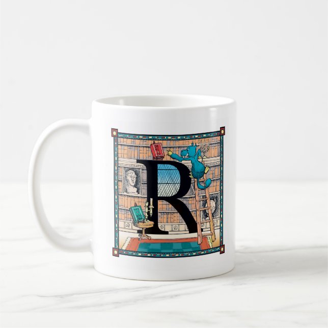 Café Taza rara de Letterblock - con la letra "R " (Izquierda)