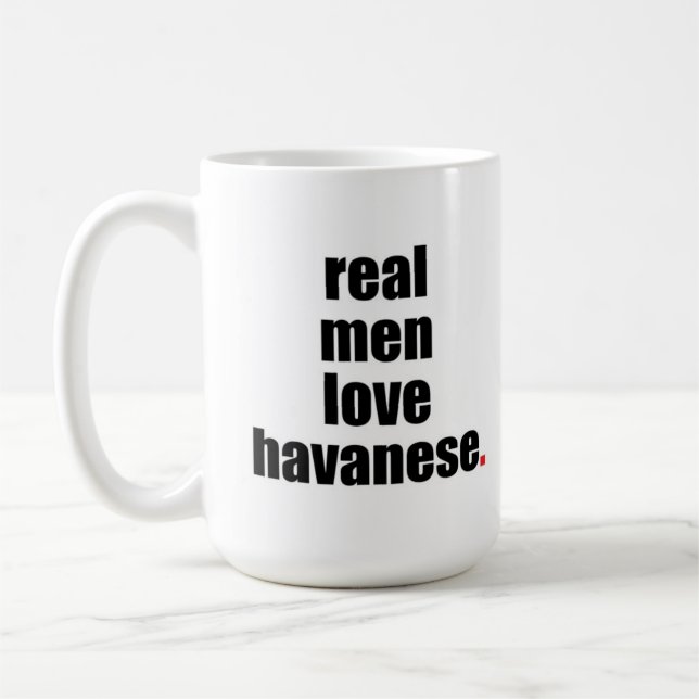 Café Taza real de Havanese del amor de los hombres (Izquierda)