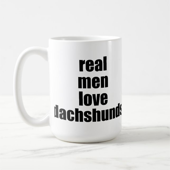 Café Taza real de los Dachshunds del amor de los (Izquierda)
