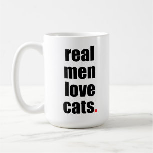Café Taza real de los gatos del amor de los hombres
