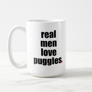 Café Taza real de Puggles del amor de los hombres