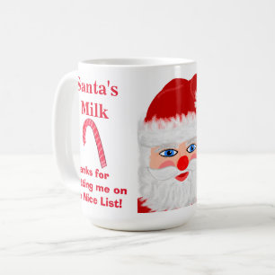 Café Taza Recuerdo de la Lista Buena de Leche de Santa