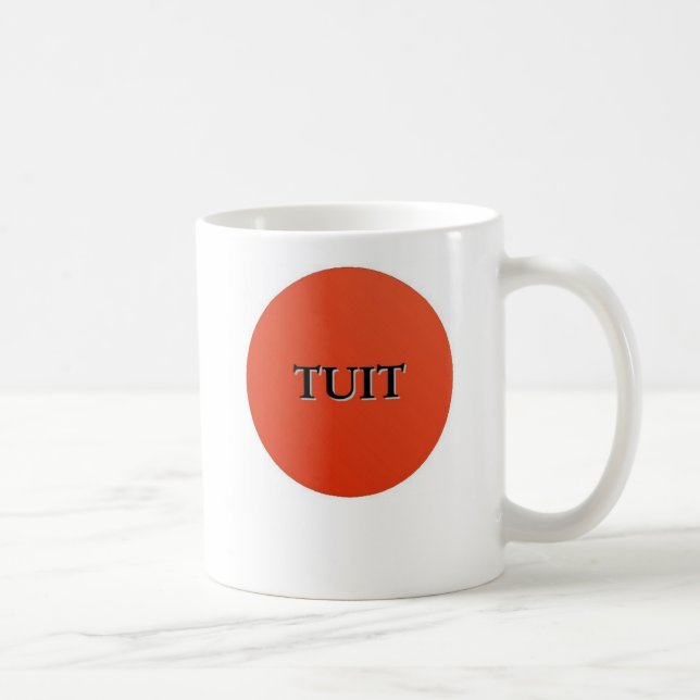 Café Taza redonda roja de Tuit (Derecha)