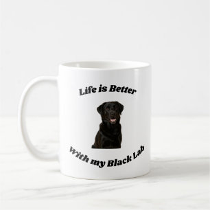 Café Taza regalo para dueño de Labrador Retriever negro