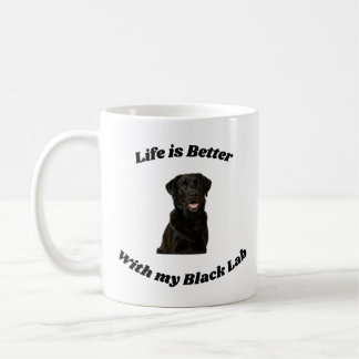 Café Taza regalo para dueño de Labrador Retriever negro