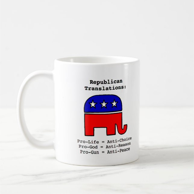 Café Taza republicana de las traducciones (Izquierda)