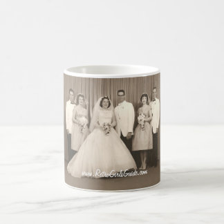 Café Taza retra de la boda