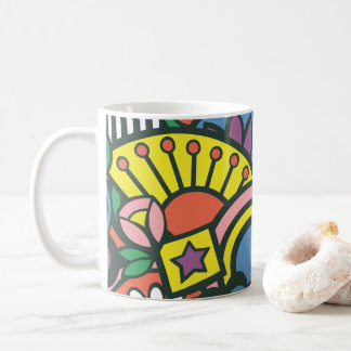 Café Taza retra de la subida y del brillo