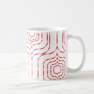 Café Taza retra de la ventana - rojo