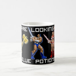 Café Taza retra de la ventisca de oro del hacha