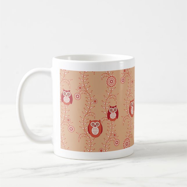 Café Taza retra de los búhos (Izquierda)