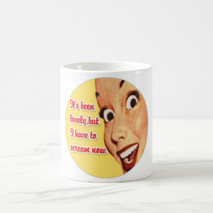 Café Taza retra divertida del GRITO del ama de casa