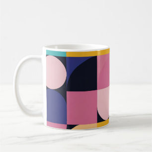 Café Taza Retro de Geometría Pop – Mediados de Siglo Co