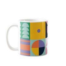 Taza Retro de Geometría Pop – Mediados de Siglo Co