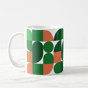 Café Taza Retro de Geometría Pop – Mediados de Siglo Co