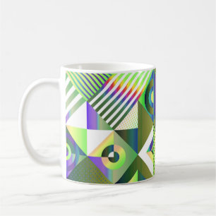 Café Taza Retro de Geometría Pop – Mediados de Siglo Co