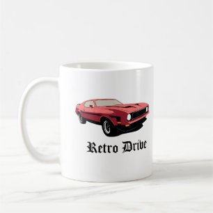 Café Taza Retro Drive – Coche Clásico de los 80 Estilo 